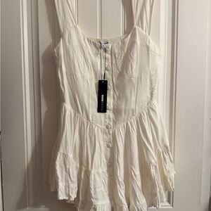 Fashion Nova Ivory Romper